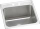 Elkay Lustertone® Classic Lustrous Satin 22" x 22" x 12-1/8" 2-Hole Single Bowl Drop-In Sink-0