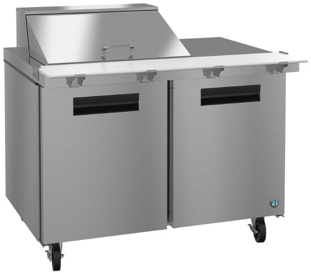 Hoshizaki 48" 13.66 Cu. Ft. Stainless Steel Two Section Mega Top Prep Table Refrigerator-1