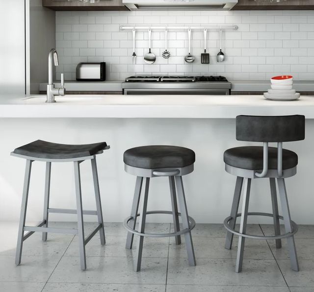 Amisco Customizable Barry Swivel Spectator Stool-1