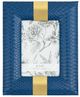 A & B Home Navy Blue Small Faux Croco Photo Frame-0