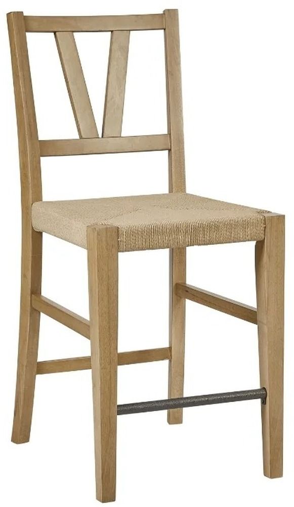Bernards Tarrington Cashew Counter Slat Black Chair-4
