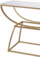 StyleCraft Norman Wyatt Gold/White Eliptical Console Table-1
