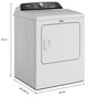 Whirlpool® 7.0 Cu. Ft. White Front Load Gas Dryer with Moisture Sensor-4