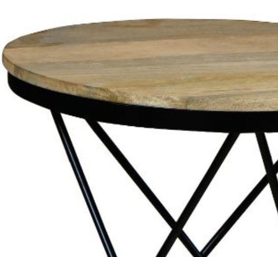 Jaipur Furniture Ravi Black/Brown Star Leg Side Table-1