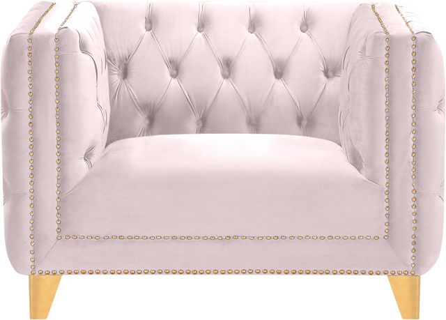 Meridian Furniture Michelle Pink Velvet Chair-2