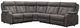 Elran Customizable Curtis 5-Piece Power Reclining Curved Sectional-0