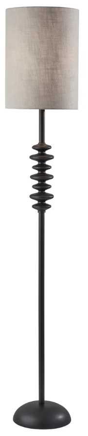 Adesso® Beatrice Matte Black Floor Lamp-0