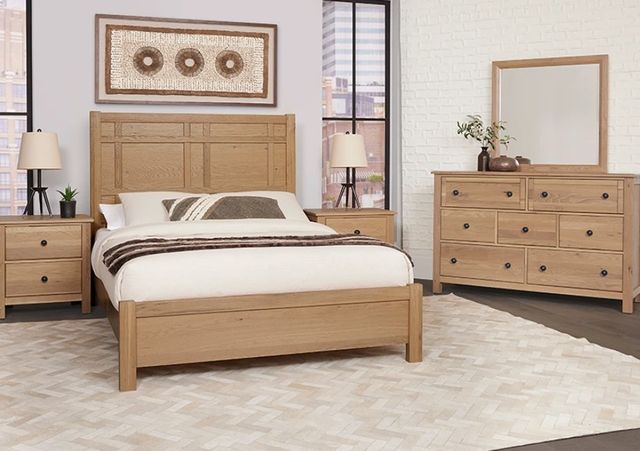 Artisan & Post by Vaughan-Bassett Clear Oak Architectural California King Panel Bed-1