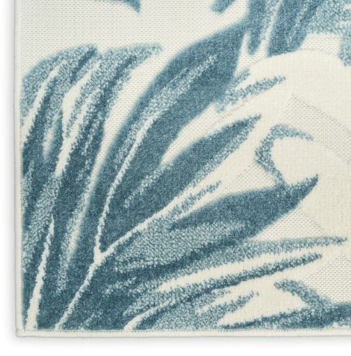Nourison Home™ Aloha Ivory Blue 5'x8' Style 2 Area Rug-4