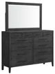 Elements International Versailles Contemporary Black 12-Drawer Dresser and Mirror-0
