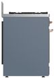 Ilve® Majestic III 30" Blue Gray Pro Style Dual Fuel Natural Gas Range with 5 Black Brass Burners and Copper Trim-4