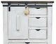 Million Dollar Rustic Brown/White Barn Door Chest-1