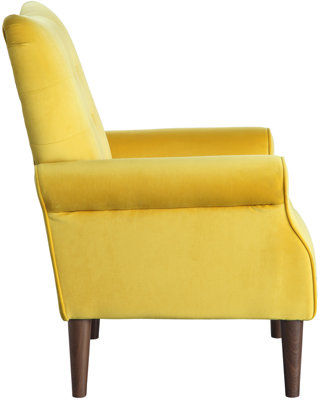 Mazin Furniture Kyrie Yellow Upholstered Accent Chair-2