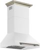 FORNO® Aria Series Alta Qualita 30" White Wall Mounted Range Hood -1