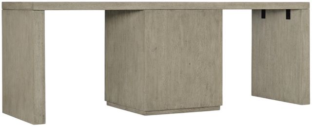 Hooker® Furniture Linville Falls Mink 84" Desk with Center Small File-2