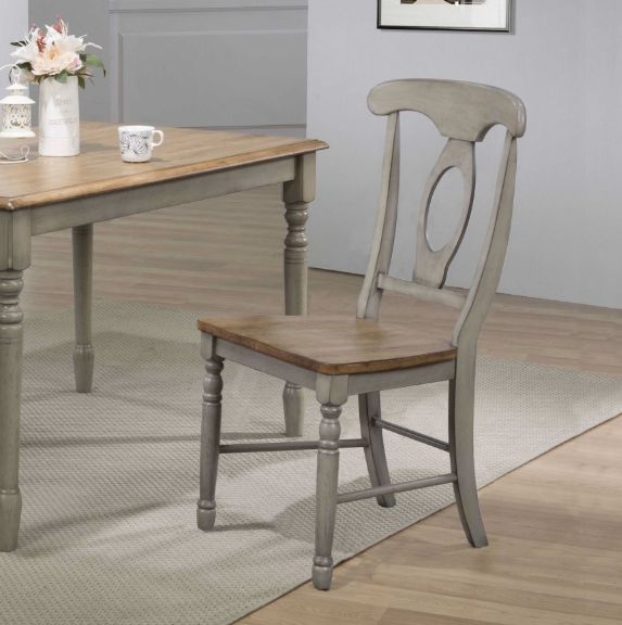 Winners Only® Barnwell Rustic Brown/Gray Napoleon Dining Side Chair-1