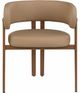 Meridian Furniture Gideon Tan/Walnut Vegan Leather Dining Chair-1