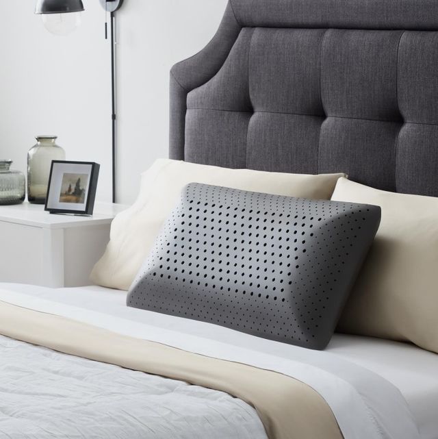 Malouf® Z® Zoned Dough® + Bamboo Charcoal Queen Mid Loft Bed Pillow-1