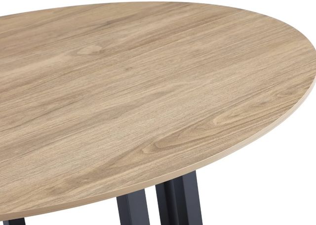 Modus Furniture CEO Washed Oak Dining Table with Gunmetal Base-3