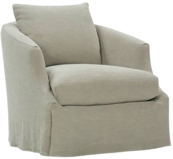 Rowe® Customizable Emmerson Slipcovered Swivel Chair-0