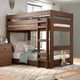 Furniture of America® Melitta Mahogany Twin Bunk Bed-1