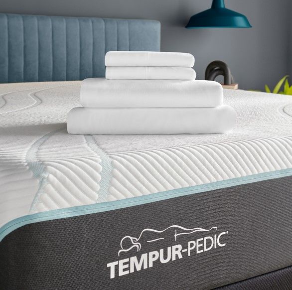 Tempur-Pedic® 4-Piece White Rayon Full Sheet Set-1