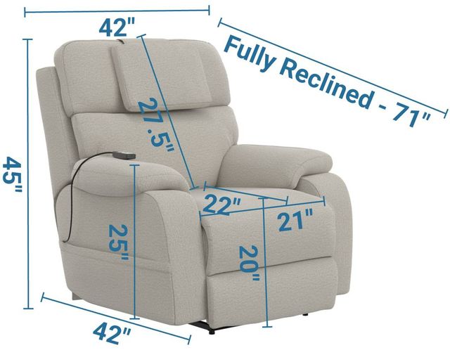 Catnapper® Dreamtime Beach 42" Power Recliner with Power Adjustable Headrest-1
