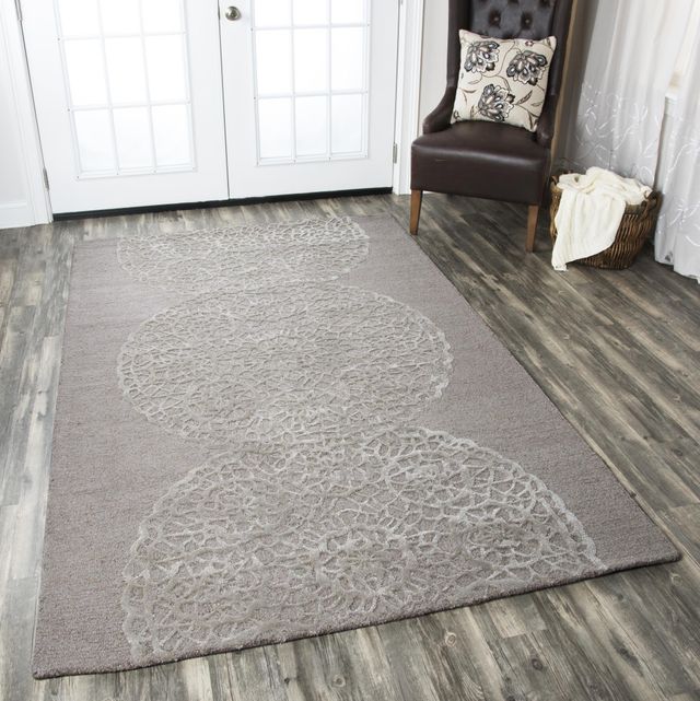 Rizzy Home Dimension Taupe 5' x 8' Rug-1