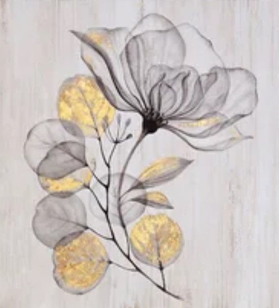 StyleCraft 3-Piece Gray/Gold/Light Brown Wall Art Set-1