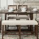 Jofran Inc. Fairview Beige/Oak Backless Counter Bench-1