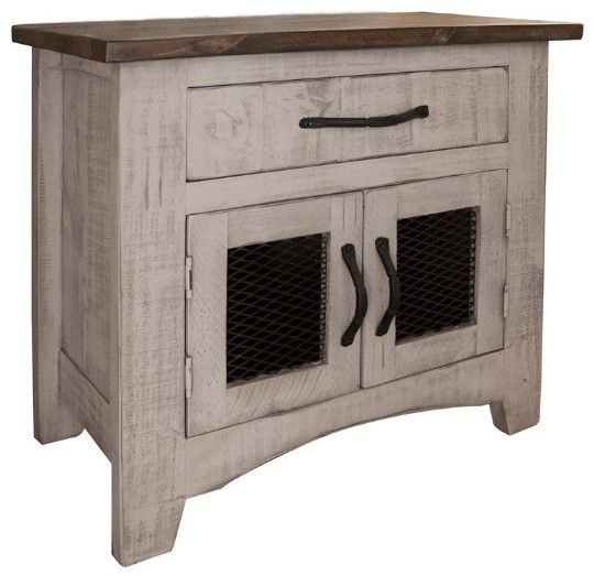 International Furniture Direct Pueblo Gray Nightstand