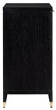 Currey & Company Sergio Black/Chestnut Burl Bar Cabinet-2