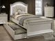 Furniture of America® Allie 4-Piece Pearl White Twin Trundle Bedroom Set-1