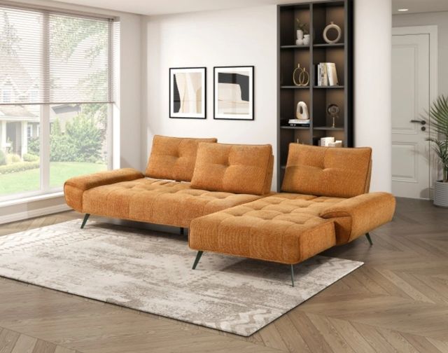 Homelegance® Dominic 2-Piece Orange Right-Arm Facing Sectional and Chaise-1