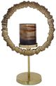 A & B Home Zandros Gold Small Pillar Candle Holder-1