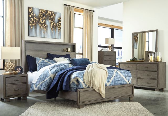 Signature Design by Ashley® Arnett 2-Piece Gray Queen Bookcase Bed Set-3
