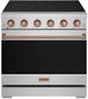 Thor Kitchen® Gordon Ramsay 36" Stainless Steel/Rose Gold Freestanding Pro Style Electric Range-0