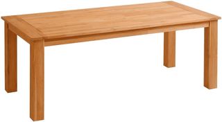 Linon Cannon Natural Teak Wooden 80" Outdoor Dining Table