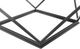 Elements International Riko White Coffee Table with Black Base-4