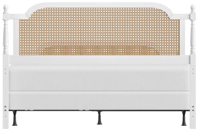 HH2 Home Melanie Classic White King Panel Bed with Frame-3