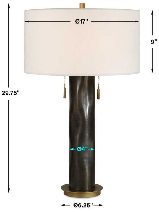 Uttermost® Carmine Dark Bronze Table Lamp-3
