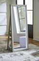 Signature Design by Ashley® Evesen Champagne Floor Standing Mirror with Storage and LED-1