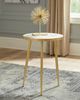 Coaster® Modern Marble Top Accent Table with Gold Tapered Legs-3