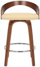 Armen Living Sonia 2-Piece Cream/Walnut Counter Stool Set-2