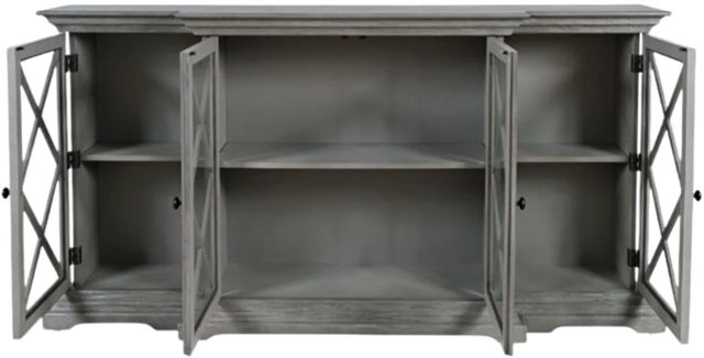 Jofran Inc. Carrington Gray Large Breakfront Cabinet-2