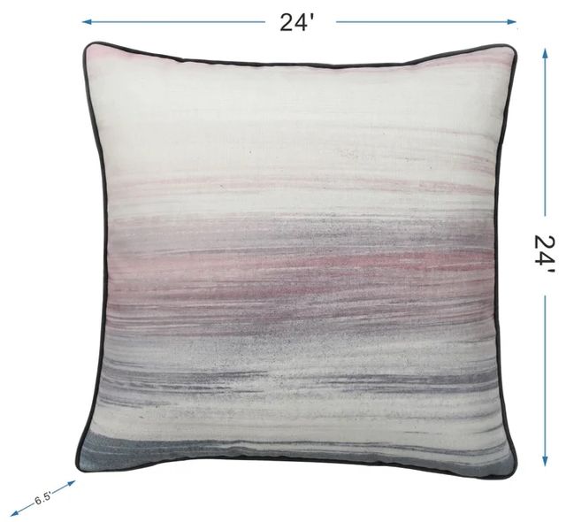 Stylecraft Norman Wyatt Home Gray/White Designer Throw Pillow-1