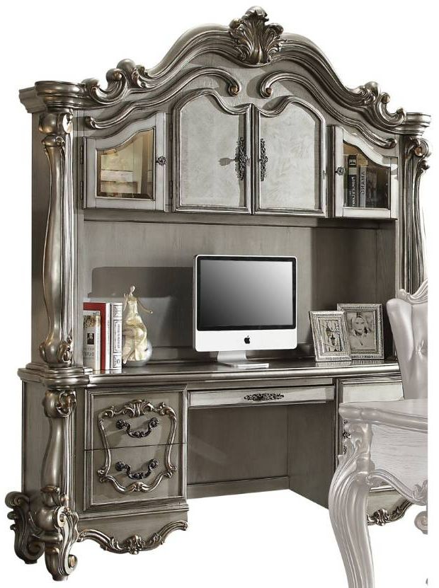 ACME Furniture Versailles Antique Platinum Executive Computer Desk with ...