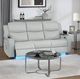 ACME Furniture Elonzo Light Gray Power Reclining Sofa with Power Headrest-1