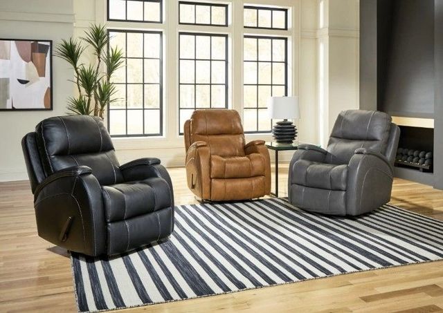 HomeStretch Phantom Black Manual Swivel Glider Recliner-1