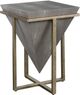 Uttermost® Bertand Mushroom Gray Accent Table with Aged Gold Base-0